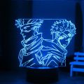 Anime lamp 3d light led colors changing nightlights JJujutsu Kaisenn  lamp lighting for bedroom cartoon comics light home decor. 