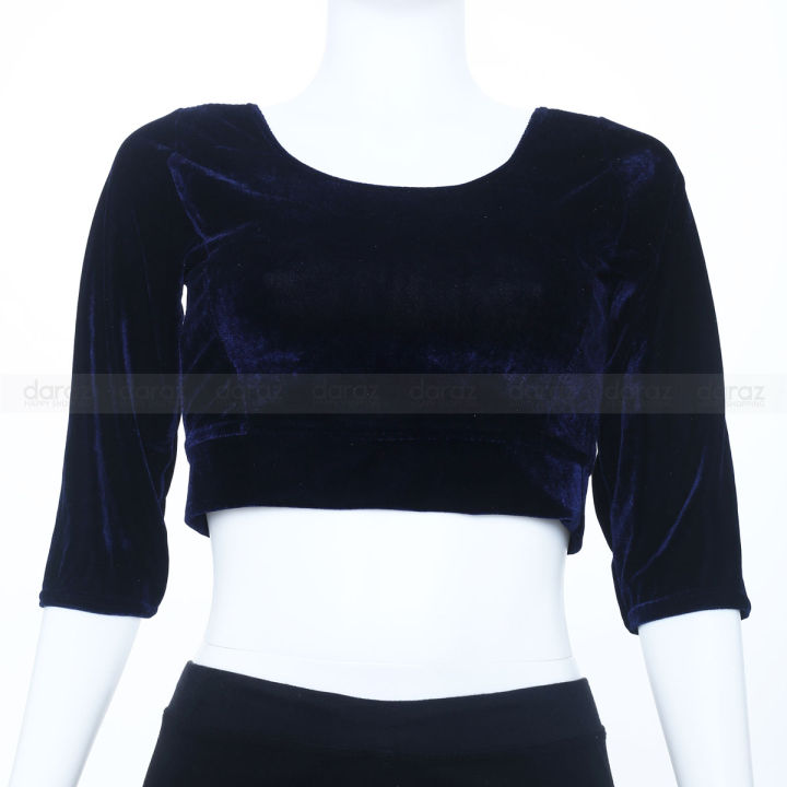 Velvet%20Blouses%20Best%20Qualityfull%20Three%20Quarter%20Sleeves%20For%20Women.%20-%20Image%206