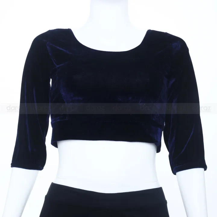 Velvet%20Blouses%20Best%20Qualityfull%20Three%20Quarter%20Sleeves%20For%20Women.%20-%20Image%206