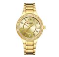 Curren 9004 Brand Women'S Fashion Watches Luxury Golden Stainless Steel Quartz Watch Ladies Dress Jewelry For Women Gifts Wristwatches-Golden -  Watch For Women. 