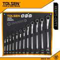 TOLSEN 12 Pcs Double Ring End Spanner Set (6×7,8×9,10×11,12×13,14×15,16×17,18×19,20×22,21×23,24×27,25×28,30x32mm) 15170. 