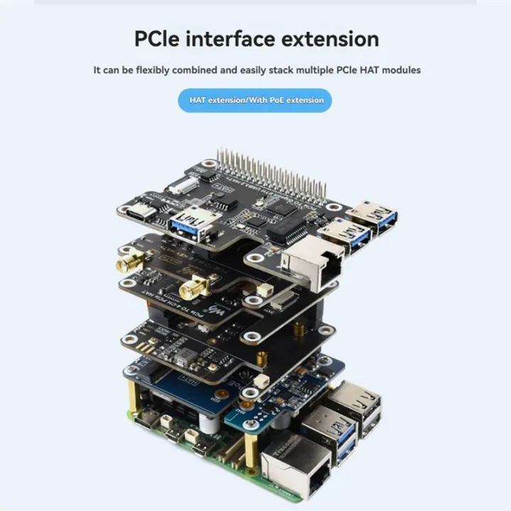 For%205%204-CH%20Board%20PCIe%20FFC%20Expansion%20Card%20PCIe%20to%20PCIe%20HAT%20Interface%20Supports%20Stacking%20Multiple%20PCIe%20HAT%20Modules%20-%20Image%206