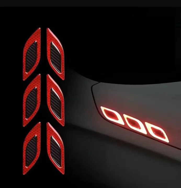 Reflective%20Car%20Stickers%206Pcs%20Reflective%20Car%20Stickers%20Carbon%20Fiber%20Decals%20Warning%20Reflective%20Strips%20-%20Image%203