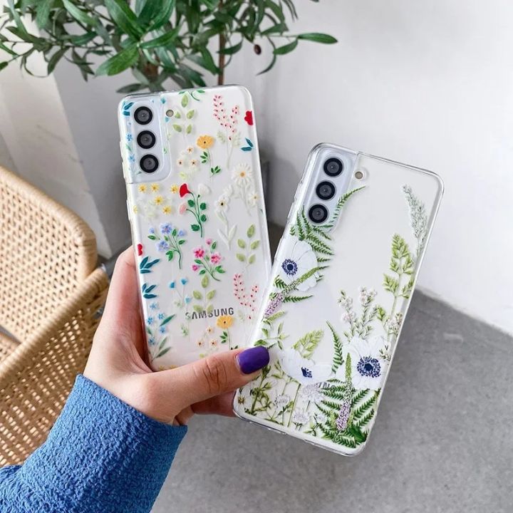 Cute%20Flower%20Painted%20Phone%20Case%20for%20Samsung%20S24%20S22%20S21%20S20%20FE%20Ultra%20Clear%20Silicone%20Cases%20for%20Samsung%20Galaxy%20S23%20Plus%20Ultra%20Shell%20-%20Image%203