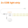 Penetrable Wood COB Led Strip 110V 220V with EU US Power Adapter Plug Dimmable Touch Sensor Switch Under Cabinet Parallel Light. 