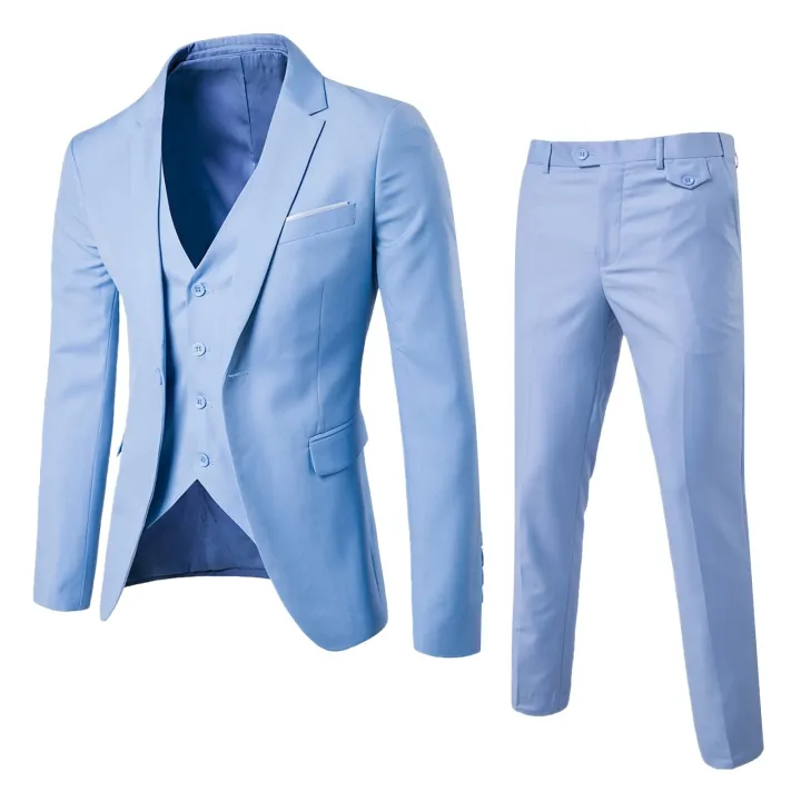 CHAMSGEND%20Groomsmen%20Male%20Three-piece%20Full%20Men's%20Suit%20Pant%20Sets%20Casual%20Wedding%20Party%20Nightclub%20Slim%20Fit%20Black%20Blazer%20For%20Men%20-%20Image%202