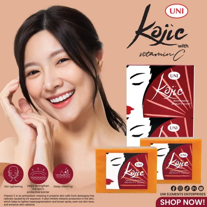 UNI%20KOJIC%20Skin%20Lightening%20Whitening%20Beauty%20Soap%20with%20Kojic%20Acid%20and%20Vitamin%20C%2090%20g%20-%20Image%205