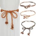 【Hey my home】New Fashion Belt Strap Bohemia Handmade Beads Braided Rope Knotted Tassels Belt Strap Dress Slim Waistband. 