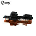 Qiunery Covered Bridge Ornaments, Miniature Covered Bridge Model, Simulated Small Antique Architectural Model Landscape Ornament For Bonsai Decor. 