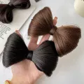 Synthetic Hair Bow Buns Hair Clip Bun Hairstyle Bow Hair Accessories for Women Brown Black Chignon Hairpins Wig Hair Bun. 