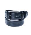 Black Leather Casual Belt For Men.