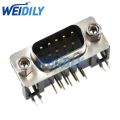 5PCS DB9 Female Male PCB Mount D-Sub 9 pin PCB Connector RS232 Connector 90-degree Bent Needle DR9.