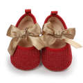 Bowtie Comfortable 0-1 Year Old Velcro Super Soft Neonatal Baby Walking Shoes. 