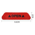 4Pcs Adhesive Car Door Open Reflective Sticker Tape Safety Warning Mark Decal. 