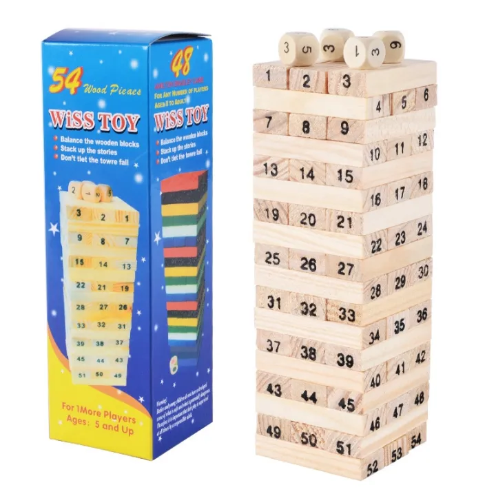 54%20Pcs%20Mini%20Wooden%20Number%20Stacking%20Jenga%20Tower%20Building%20Block%20Kid%20Toys%20-%20Image%203