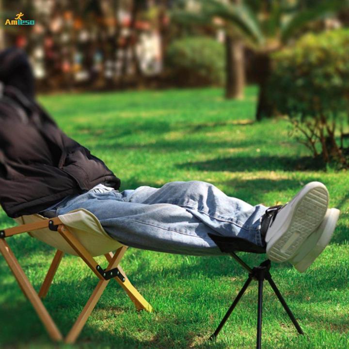 Folding Foot Rest Travel AntiSlip Feet Leg Rest Foldable Aluminum