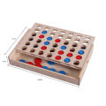 Connect Four in A Row Line up 4 Wooden Board Game Kids Adult Intelligent Toy. 