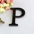 26 Letters DIY 3D Mirror Acrylic Wall Sticker Ornaments Black English Alphabet Decals Home Decor Wall Art Mural Party Decoration.