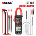 ANENG ST184 180 Digital Clamp Multimeter Meter 6000 Counts Professional True RMS AC/DC Voltage Current Tester Hz Capacitance Ohm. 