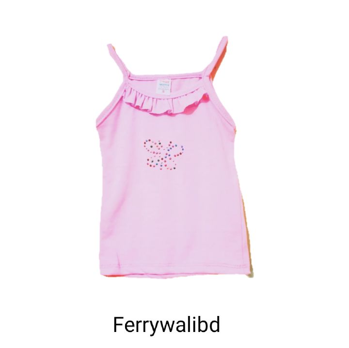 Fashionable%203%20pcs%20Girls%20Summer%20Fancy%20Frock%20/%20Baby%20Girl%20Tops%20(Multicolor)%20tantop%20-%20Image%207