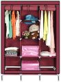 Novel And Portable Fabric Connectable Foldable Clothes Closet Wardrobe Storage Rack Organizer Cabinet Cupboard 3 Door Wardrobe Shrinking Clothes. 