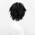 「HSIU Brand Dazai Osamu wig Anime Bungo Stray Dogs Cosplay Black Short Hair Fiber synthetic wig+Free brand wig cap.