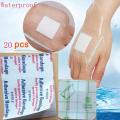20PCS/Set Adhesive Square Wound Sticker Waterproof Adhesive Wound Dressing Fixation Tape Bandage Wound Sticker. 