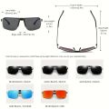 RENEKTON, Premium Punk Oversize Rimless Sunglasses, Hip Hop Metal Frame Polarized Sunglasses, For Men Women Outdoor Sports Casual Business Driving Fishing Cycling Supply Photo Prop.