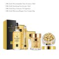 24K Gold Niacinamide Serum Anti Wrinkle Facial Essence Lotion Fade Dark Eye Circles Eye Cream Skin Care Set Korean Cosmetics. 