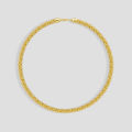 N0264 Simple Special-Interest Design Large Circle Necklace for Women Copper Plated Real Gold Fashion All-Match Choker Collar Trend. 