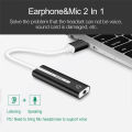 USB Type A To 3.5 mm Stereo Jack Headset Audio Adapter Cable External Sound Card. 