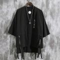 Summer Men's Haori Cardigan Kimono Shirt Samurai Japanese Clothing Robes Loose Yukata Shirts Streetwear Asia Japanese Clothes.