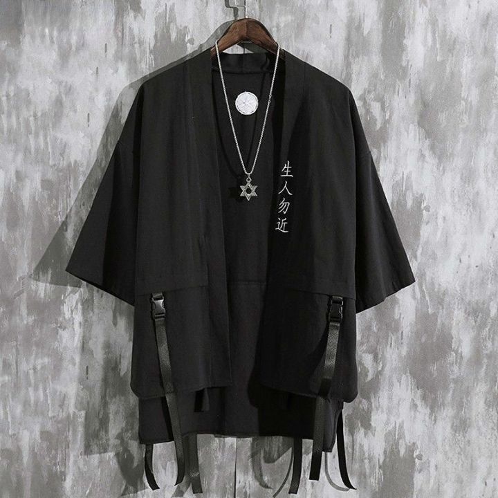 Summer%20Men's%20Haori%20Cardigan%20Kimono%20Shirt%20Samurai%20Japanese%20Clothing%20Robes%20Loose%20Yukata%20Shirts%20Streetwear%20Asia%20Japanese%20Clothes%20-%20Image%203