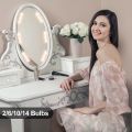 （New）Manual/Touch LED Makeup Mirror Light Bulb LED Lamp tring Brigtne Adjutment Eye Protection oft Light For Bathroom Vanity Mirror Light. 