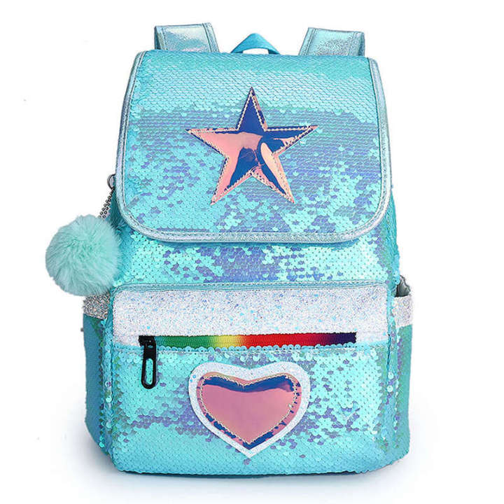 Cartoon%20laser%20glitter%20backpack,%20Korean%20version%20fashionable%20children's%20bag,%20versatile%20student%20backpack%20-%20Image%206