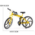 Showpiece Bicycle  1:8 Alloy Model Mountain Bicycle Showpiece Foldable Cycle Metal Racing Mountain Bike Toys Gifts. 