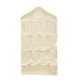16 Pockets Clear Hanging Bag Socks Tie Bra Underwear Rack Hanger Storage Organizer Foldable Wardrobe Wall Door Back Hanging Bags.