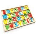 baby wooden educational capital alphabets double letter puzzle box.