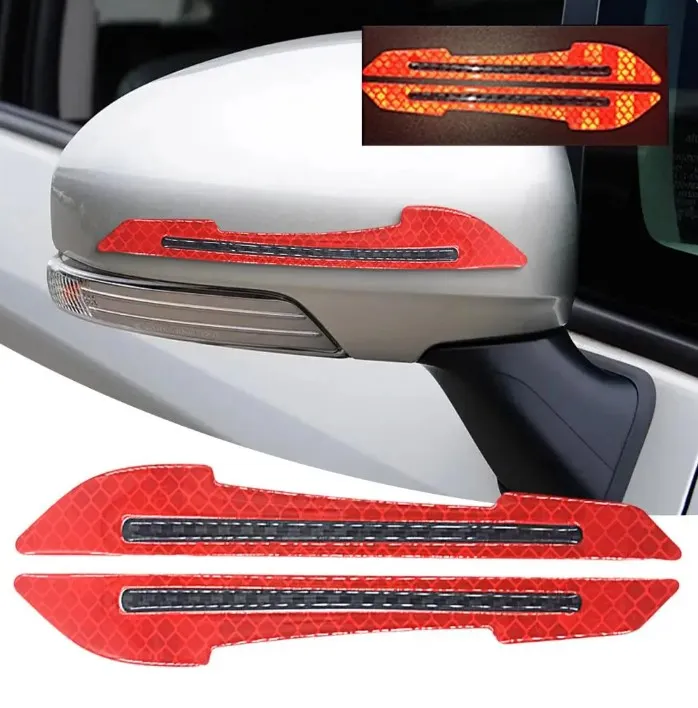 2Pcs/Set%203D%20Car%20Rearview%20Mirror%20Car-styling%20Safety%20Warning%20Reflective%20Car%20Rearview%20Mirror%20Decorative%20Strip%20-%20Image%202