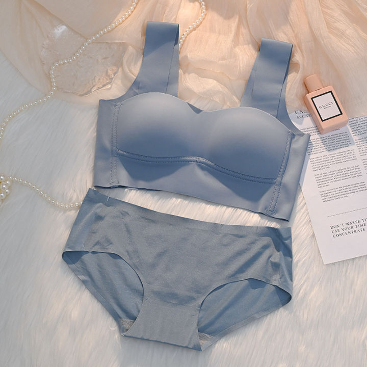 Korean%20Bra%20Briefs%20Set%20Women's%20Underwear%20Panty%20Fashion%20Push%20Up%20Bra%20Ice%20Silk%20Top%20Girl's%20Non%20Steel%20Ring%20Lingerie%20Suit%20-%20Image%206