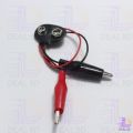 DC 9V Battery Clip Connector Lead Socket 6F22 Battery Holder Snap 9 Volt With Dual Alligator Clip For Arduino DIY. 