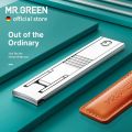 MR.GREEN Ultra Thin Nail Clippers Portable Nail Cutters With Cow Leather Cover Superior Texture Stainless Steel Manicure Tool. 
