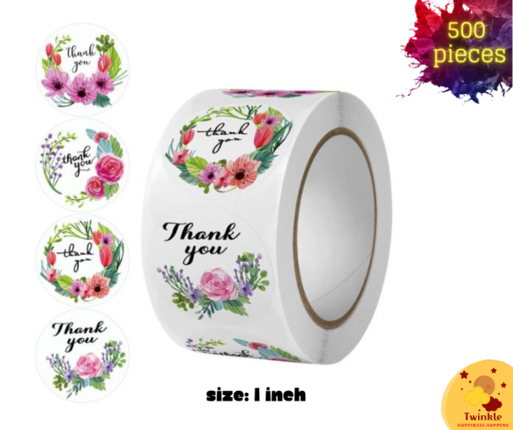 500%20pieces%201%20Inch%20Floral%20Thank%20You%20For%20your%20Order%20Stickers%20Decorative%20Thank%20You%20Label%20Sticker%20Stationery,%20Business%20Packaged,%20Gift%20Wrapped,%20Handmade%20and%20Food%20Sticker%20-%20Image%209
