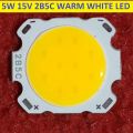 2B5C Warm White 5w 15v COB LED Chip 2B5C 5W COB Light 15V LED Light Bulbs. 