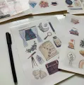 Printed Sticker sheets A5 size (5pc). 