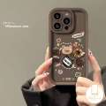 Vivo Y15 Y17 Y16 Y21s cartoon shell teddy bear shaped coffee cup soft shell Y36 Y91C Y20i Y31 Y21 Y15s Y27 Y30 Y22 3D.