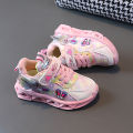 Disney Girls' Casual Shoes Led Light Shoe Leather Fashionable Children's Sports Frozen Princess Elsa Pink Purple Shoes Sneakers. 