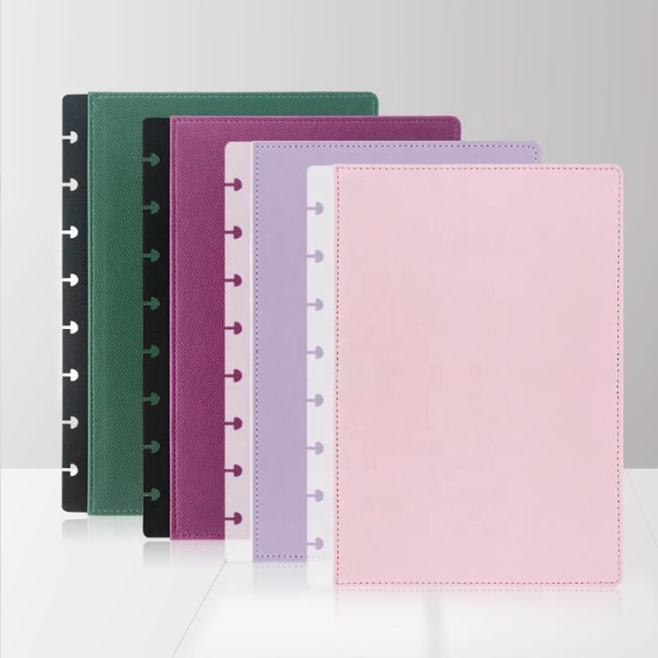 2pcs%20A5%20Leather%20Cover%20for%20Disc%20Ring%20Binding%20Notebooks%20Planner%20Mushroom%20Hole%20Planner%20Binder%20Notebook%20Covers%20Office%20Accessories%20-%20Image%203