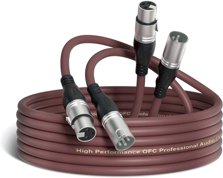 3%20Pin%20XLR%20Microphone%20Cable%20Male%20To%20Female%20Chocolate%20Colour%201.5M%20-%20Image%203
