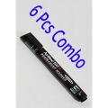 Artline Ek-107R PERMANENT Marker - (BLACK) (PACK OF 6). 